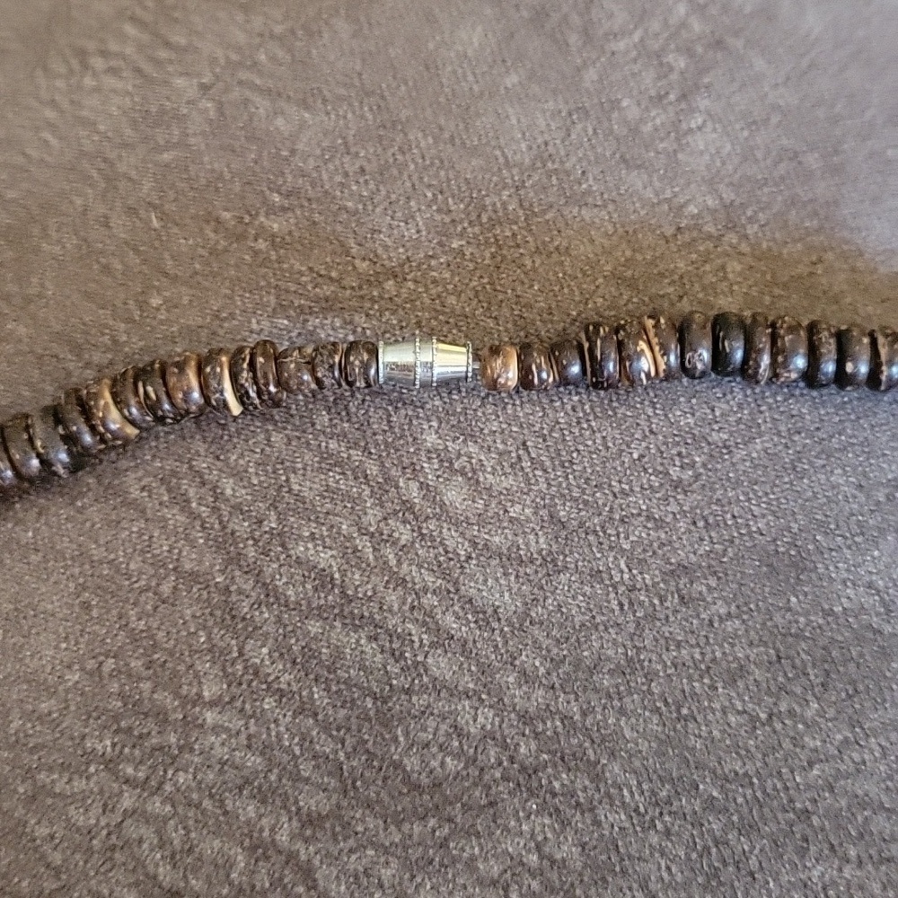 Vtg Horn Wood Beaded Tribal Warrior Avant Garde Festival Unisex Necklace - Picture 7 of 9